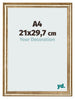 Cadre Photo 21x29 7cm A4 Or Antique MDF Lazio De Face Mesure | Yourdecoration.fr