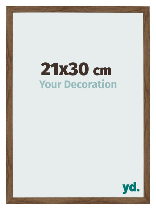 Cadre Photo 21x30 cm Chene Rustique MDF Bologna De Face Mesure | Yourdecoration.fr