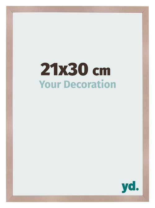 Cadre Photo 21x30 cm Rose Ancien MDF Bologna De Face Mesure | Yourdecoration.fr