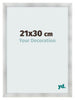 Cadre Photo 21x30cm Aluminium Brosse MDF Pisa De Face Mesure | Yourdecoration.fr