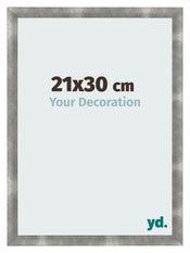 Cadre Photo 21x30cm Metal Vintage MDF Pisa De Face Mesure | Yourdecoration.fr
