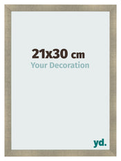 Cadre Photo 21x30cm Or Vintage MDF Pisa De Face Mesure | Yourdecoration.fr