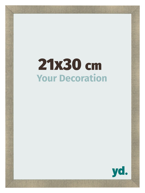 Cadre Photo 21x30cm Or Vintage MDF Pisa De Face Mesure | Yourdecoration.fr
