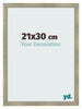 Cadre Photo 21x30cm Or Vintage MDF Pisa De Face Mesure | Yourdecoration.fr