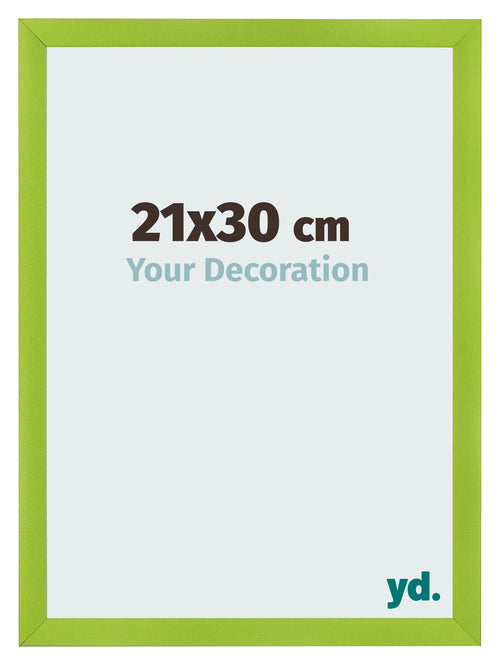 Cadre Photo 21x30cm Vert MDF Pisa De Face Mesure | Yourdecoration.fr
