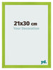 Cadre Photo 21x30cm Vert MDF Pisa De Face Mesure | Yourdecoration.fr