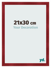 Cadre Photo 21x30cm Vin Rouge Patine MDF Pisa De Face Mesure | Yourdecoration.fr
