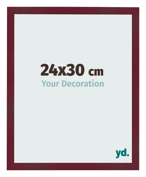 Cadre Photo 24x30 cm Vin Rouge Patine MDF Bologna De Face Mesure | Yourdecoration.fr