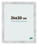 Cadre Photo 24x30cm Aluminium Brosse MDF Pisa De Face Mesure | Yourdecoration.fr