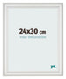 Cadre Photo 24x30cm Blanc Patine MDF Lazio De Face Mesure | Yourdecoration.fr