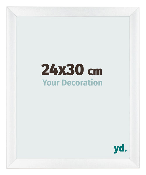 Cadre Photo 24x30cm Blanc Vintage MDF Pisa De Face Mesure | Yourdecoration.fr