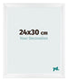 Cadre Photo 24x30cm Blanc Vintage MDF Pisa De Face Mesure | Yourdecoration.fr