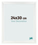 Cadre Photo 24x30cm Blanc Vintage MDF Pisa De Face Mesure | Yourdecoration.fr