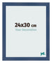 Cadre Photo 24x30cm Bleu Fonce Patine MDF Pisa De Face Mesure | Yourdecoration.fr
