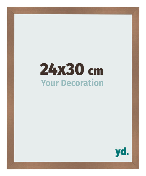 Cadre Photo 24x30cm Cuivre Décor MDF Bologna De Face Mesure | Yourdecoration.fr