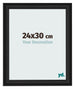 Cadre Photo 24x30cm Noir Grain de Bois MDF Lazio De Face Mesure | Yourdecoration.fr