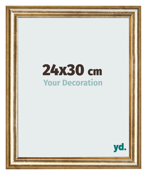 Cadre Photo 24x30cm Or Antique MDF Lazio De Face Mesure | Yourdecoration.fr