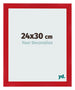 Cadre Photo 24x30cm Rouge MDF Pisa De Face Mesure | Yourdecoration.fr