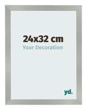 Cadre Photo 24x32cm Aluminium Brossé MDF Bologna De Face Mesure | Yourdecoration.fr