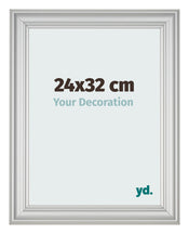 Cadre Photo 24x32cm Argent Mat MDF Lazio De Face Mesure | Yourdecoration.fr