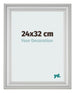 Cadre Photo 24x32cm Argent Mat MDF Lazio De Face Mesure | Yourdecoration.fr