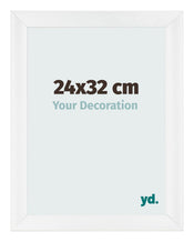 Cadre Photo 24x32cm Blanc Vintage MDF Pisa De Face Mesure | Yourdecoration.fr