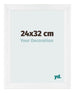 Cadre Photo 24x32cm Blanc Vintage MDF Pisa De Face Mesure | Yourdecoration.fr