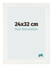 Cadre Photo 24x32cm Blanc Vintage MDF Pisa De Face Mesure | Yourdecoration.fr