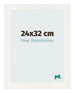 Cadre Photo 24x32cm Blanc Vintage MDF Pisa De Face Mesure | Yourdecoration.fr