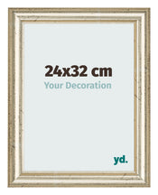 Cadre Photo 24x32cm Brillance Metallique MDF Lazio De Face Mesure | Yourdecoration.fr