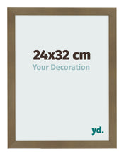 Cadre Photo 24x32cm Bronze Décor MDF Bologna De Face Mesure | Yourdecoration.fr