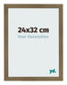 Cadre Photo 24x32cm Bronze Décor MDF Bologna De Face Mesure | Yourdecoration.fr