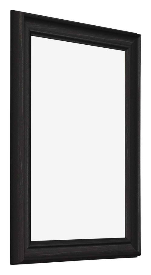 Cadre Photo 24x32cm Noir Grain de Bois MDF Lazio De Face Oblique | Yourdecoration.fr