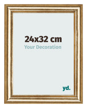Cadre Photo 24x32cm Or Antique MDF Lazio De Face Mesure | Yourdecoration.fr