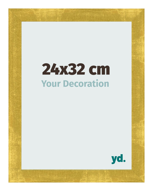 Cadre Photo 24x32cm Or Vintage MDF Pisa De Face Mesure | Yourdecoration.fr