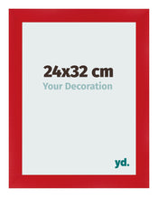 Cadre Photo 24x32cm Rouge MDF Pisa De Face Mesure | Yourdecoration.fr