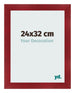 Cadre Photo 24x32cm Vin Rouge Patine MDF Pisa De Face Mesure | Yourdecoration.fr