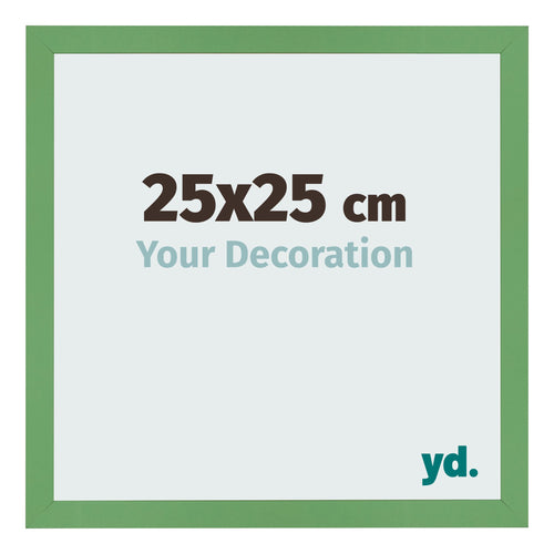 Cadre Photo 25x25 cm Vert MDF Bologna De Face Mesure | Yourdecoration.fr