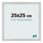 Cadre Photo 25x25cm Acier Inoxydable MDF Bologna De Face Mesure | Yourdecoration.fr