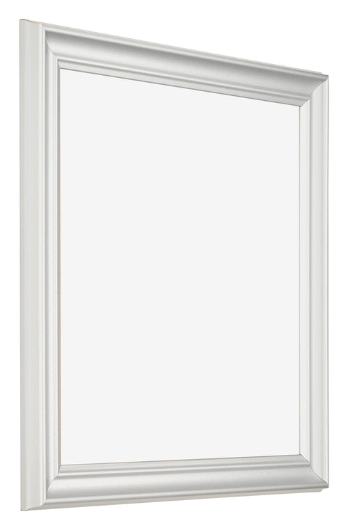 Cadre Photo 25x25cm Blanc Patine MDF Lazio De Face Oblique | Yourdecoration.fr