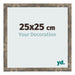 Cadre Photo 25x25cm Bleu Or Mélangé MDF Bologna De Face Mesure | Yourdecoration.fr