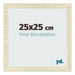 Cadre Photo 25x25cm Chene Sonoma MDF Pisa De Face Mesure | Yourdecoration.fr