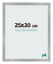 Cadre Photo 25x30cm Aluminium Brossé MDF Bologna De Face Mesure | Yourdecoration.fr