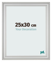 Cadre Photo 25x30cm Argent Mat MDF Lazio De Face Mesure | Yourdecoration.fr