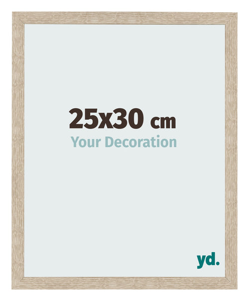 Cadre Photo 25x30cm Chêne Sonoma MDF Bologna De Face Mesure | Yourdecoration.fr