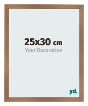 Cadre Photo 25x30cm Cuivre Décor MDF Bologna De Face Mesure | Yourdecoration.fr