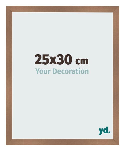 Cadre Photo 25x30cm Cuivre Décor MDF Bologna De Face Mesure | Yourdecoration.fr