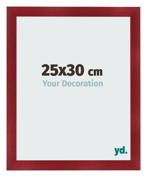 Cadre Photo 25x30cm Vin Rouge Patine MDF Pisa De Face Mesure | Yourdecoration.fr