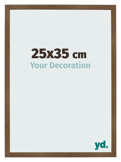 Cadre Photo 25x35 cm Chene Rustique MDF Bologna De Face Mesure | Yourdecoration.fr