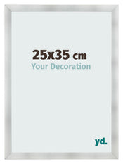 Cadre Photo 25x35cm Aluminium Brosse MDF Pisa De Face Mesure | Yourdecoration.fr